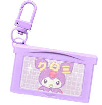 a purple case with an image of a kawaii character on it