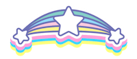 a rainbow tiara with stars on it